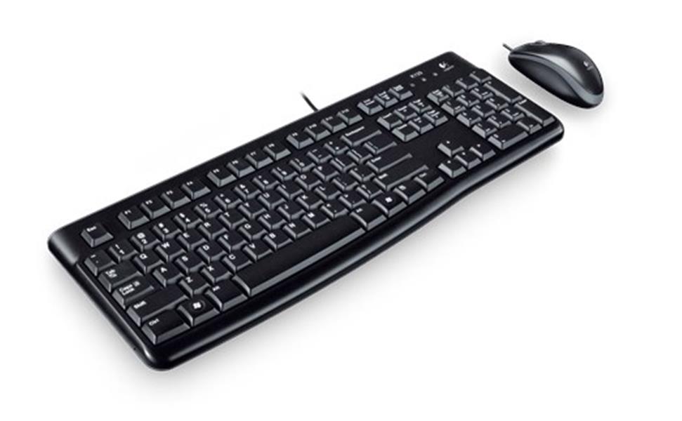 Logitech Desktop MK120 toetsenbord Inclusief muis USB Hebreeuws Zwart