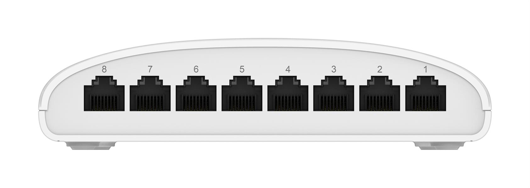 D-Link DGS-1008D/E netwerk-switch Unmanaged Gigabit Ethernet (10/100/1000) Wit