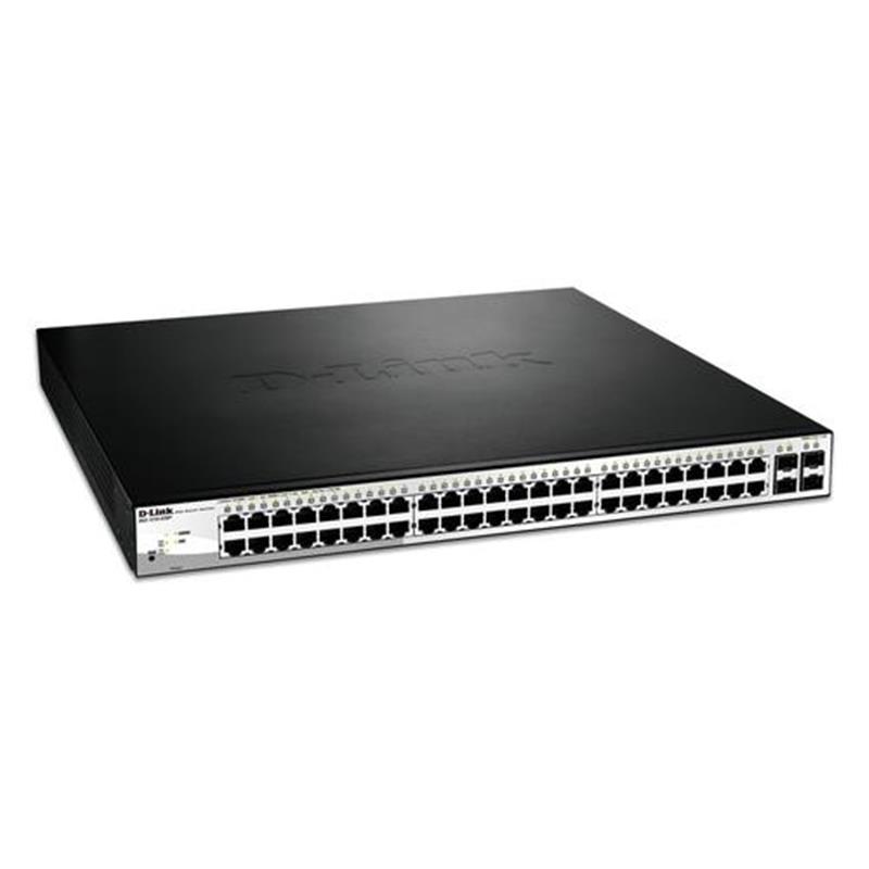 D-Link DGS-1210-52MP netwerk-switch Managed L2 Gigabit Ethernet (10/100/1000) Power over Ethernet (PoE) 1U Zwart
