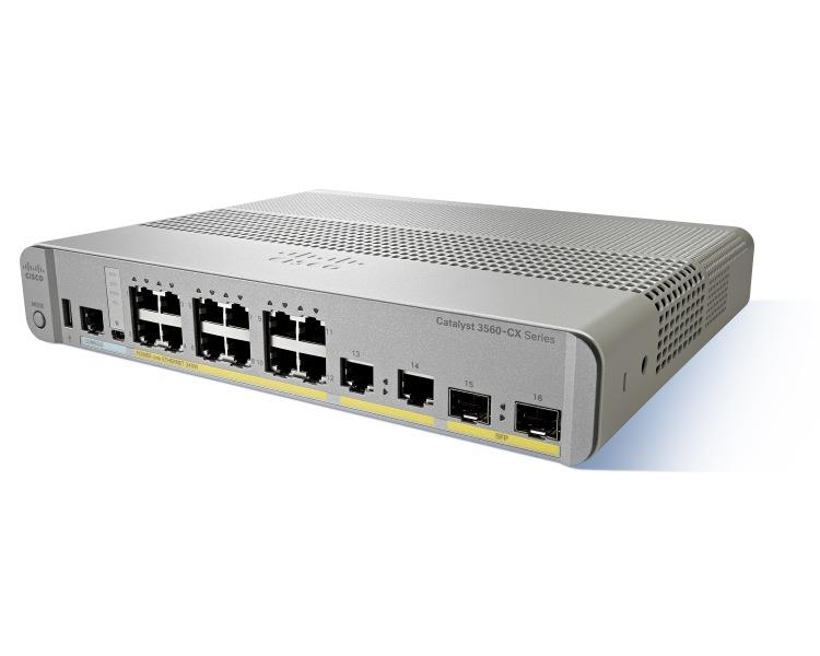 Cisco Catalyst WS-C3560CX-12TC-S netwerk-switch Managed L2/L3 Gigabit Ethernet (10/100/1000) Grijs, Wit