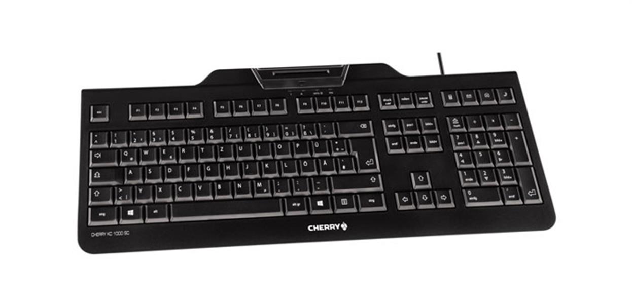 CHERRY KC 1000 SC toetsenbord USB QWERTZ Zwitsers Zwart