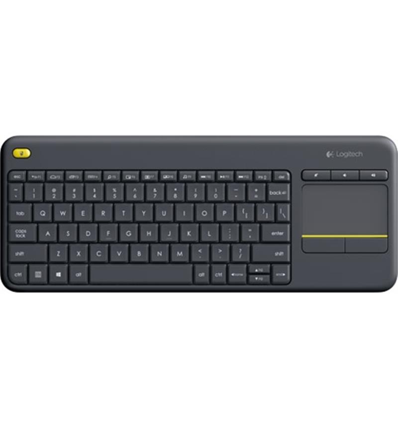 Logitech K400 Plus Tv toetsenbord RF Draadloos QWERTZ Tsjechisch Zwart