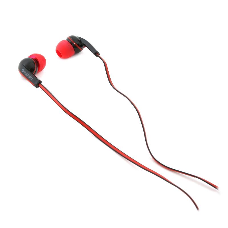 Platinet PM1031 Headset Bedraad In-ear Oproepen/muziek Zwart, Rood