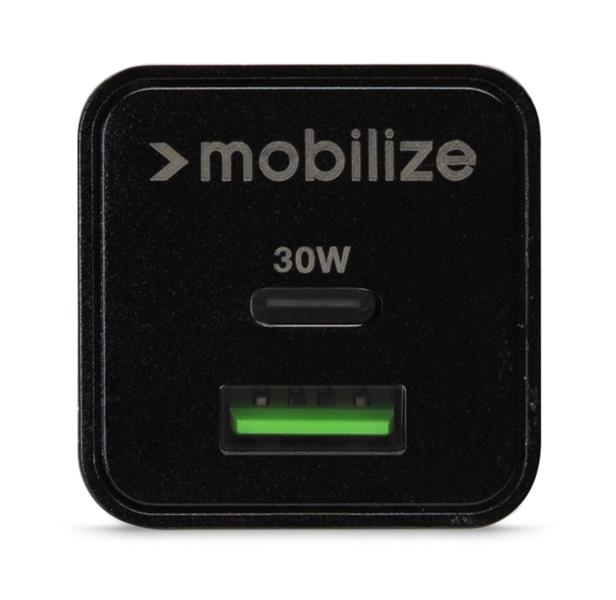 Mobilize Wall Charger USB-C USB GaN 30W with PD PPS Black