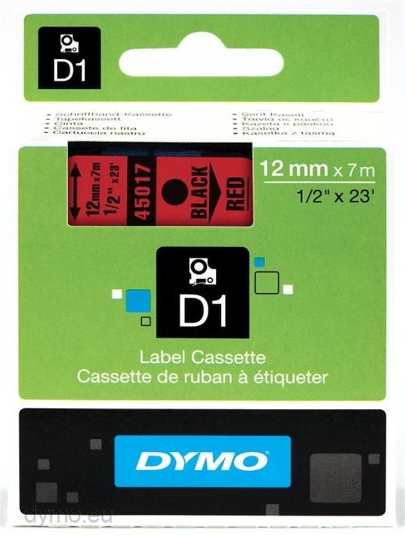DYMO S0720570 labelprinter-tape Zwart op rood