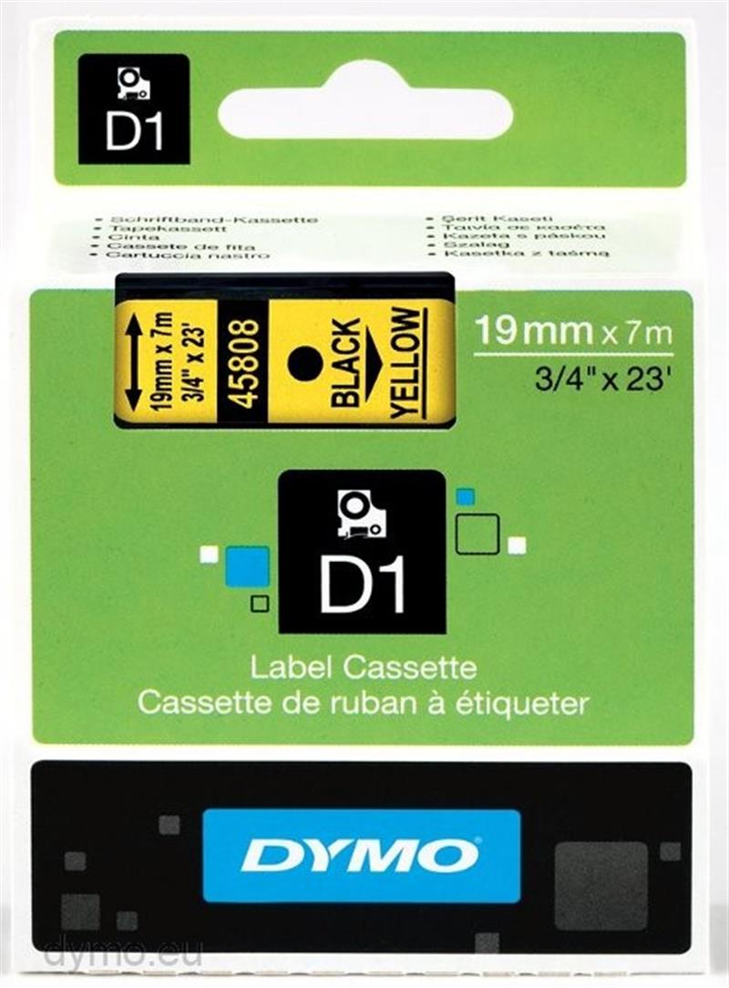 DYMO S0720880 labelprinter-tape Zwart op geel