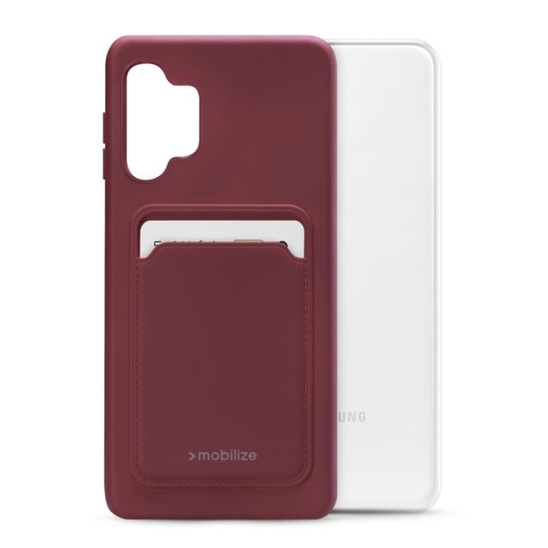 Mobilize Rubber Gelly Card Case Samsung Galaxy A13 4G Matt Bordeaux