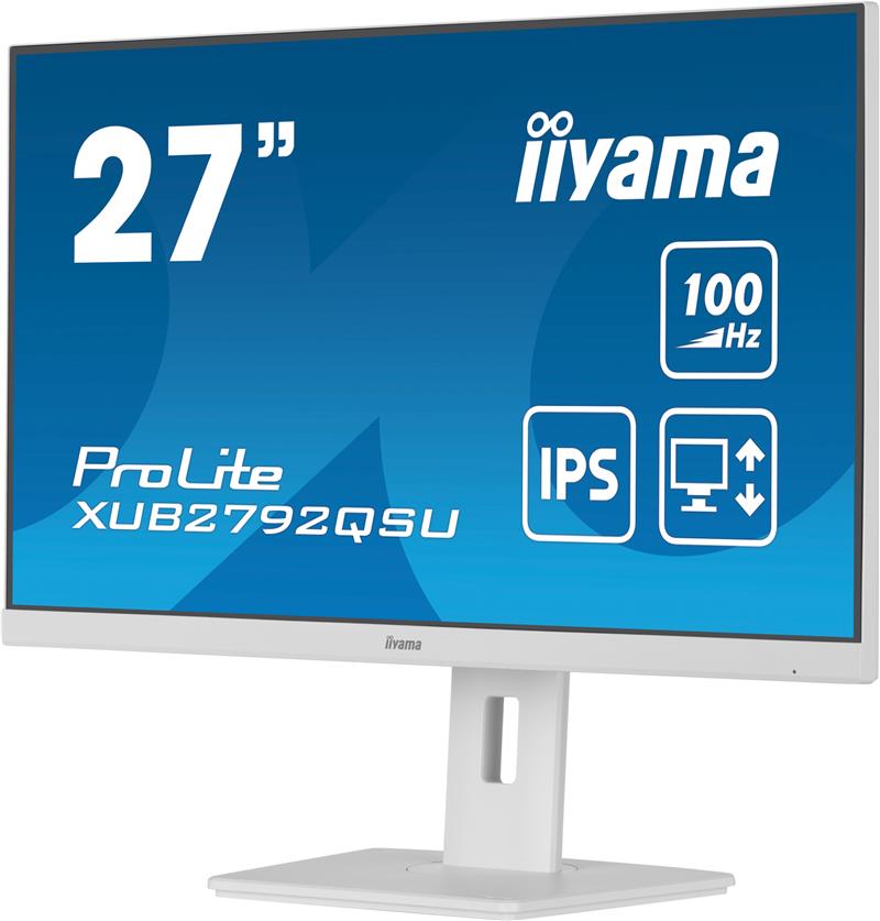 iiyama ProLite XUB2792QSU-W6 computer monitor 68,6 cm (27"") 2560 x 1440 Pixels Wide Quad HD LED Wit