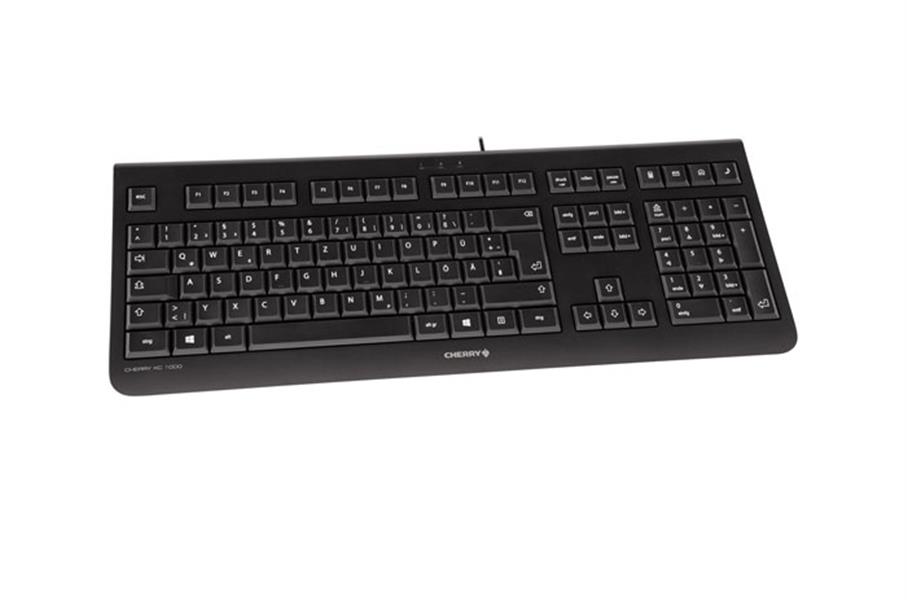 CHERRY KC 1000 toetsenbord USB QWERTZ Italiaans Zwart