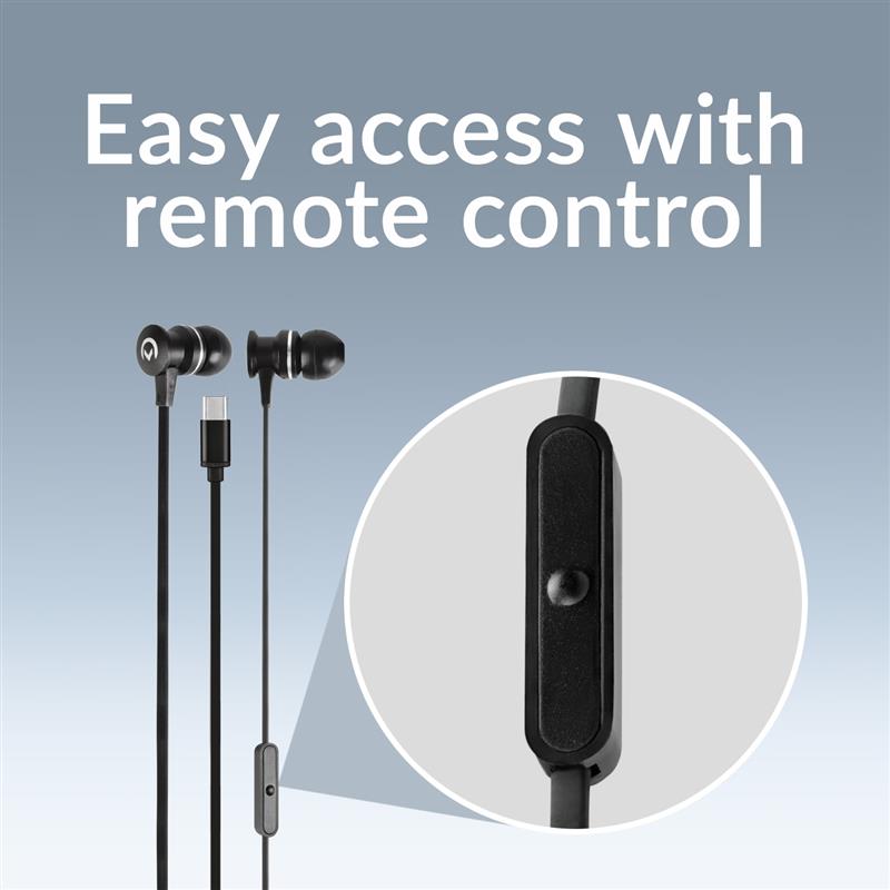 Mobilize In-ear Stereo Headset with Remote USB-C Black