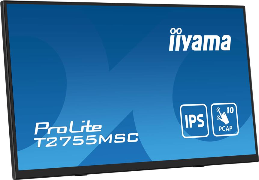 iiyama ProLite T2755MSC-B1 computer monitor 68,6 cm (27"") 1920 x 1080 Pixels Full HD LED Touchscreen Tafelblad Zwart