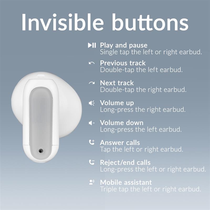 Mobilize Bluetooth TWS Earbuds Mini White