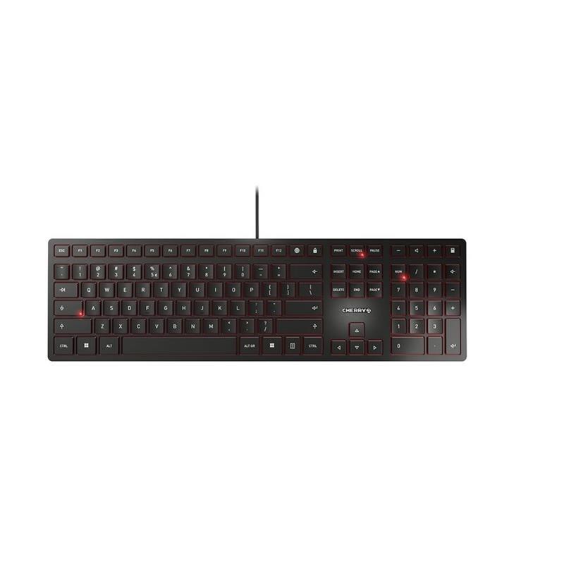 CHERRY KC 6000 Slim toetsenbord USB Amerikaans Engels Zwart