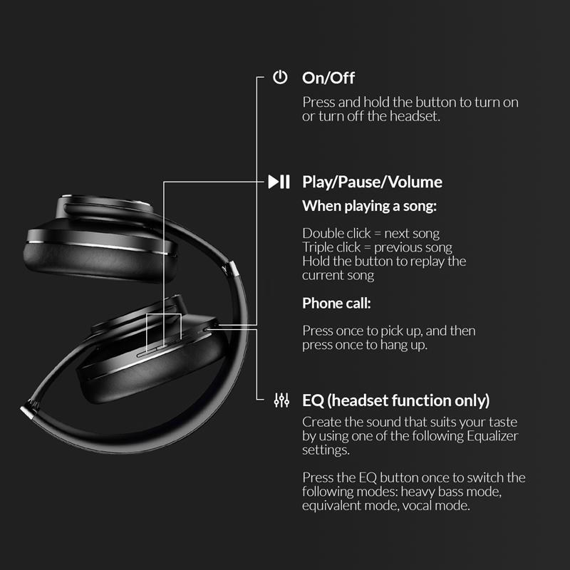 Mobilize Bluetooth Headphone with Speaker Function Black 5 1 Gratis 