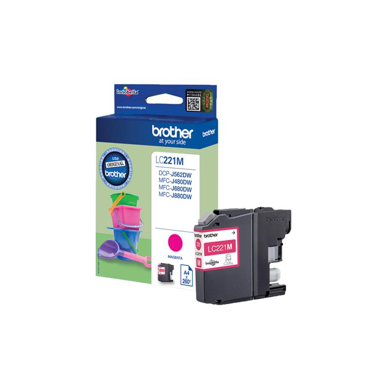 Brother LC-221M inktcartridge Origineel Magenta 1 stuk(s)