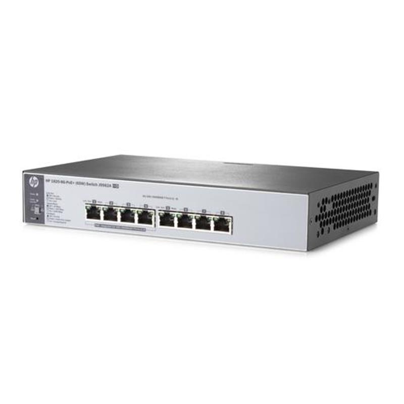 Hewlett Packard Enterprise OfficeConnect 1820 8G PoE 65W Managed L2 Gigabit Ethernet 10 100 1000 Grijs 1U Power over Ethernet PoE 