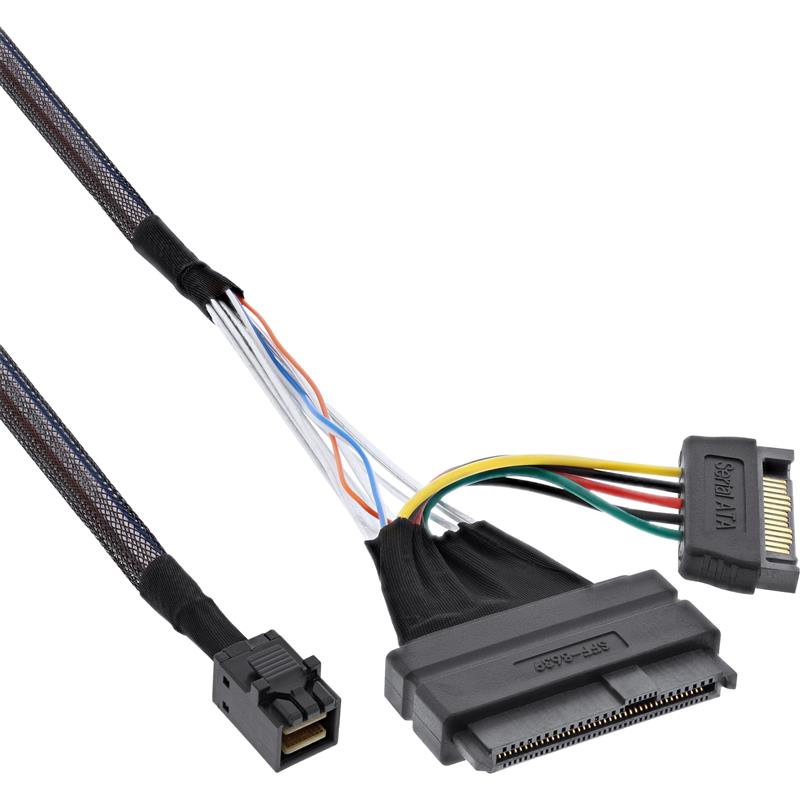InLine U 2 connection cable SSD with U 2 SFF-8639 to SFF-8643 power 0 75m