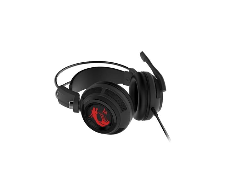 MSI DS502 GAMING HEADSET hoofdtelefoon/headset Bedraad Hoofdband Gamen Zwart, Rood