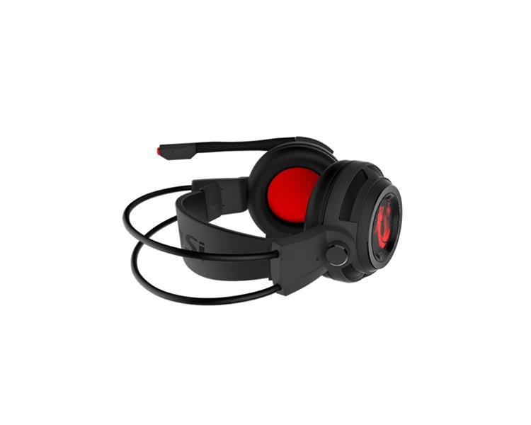 MSI DS502 GAMING HEADSET hoofdtelefoon/headset Bedraad Hoofdband Gamen Zwart, Rood