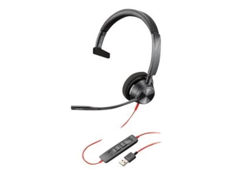 POLY Blackwire 3310 Headset Hoofdband Zwart USB Type-A