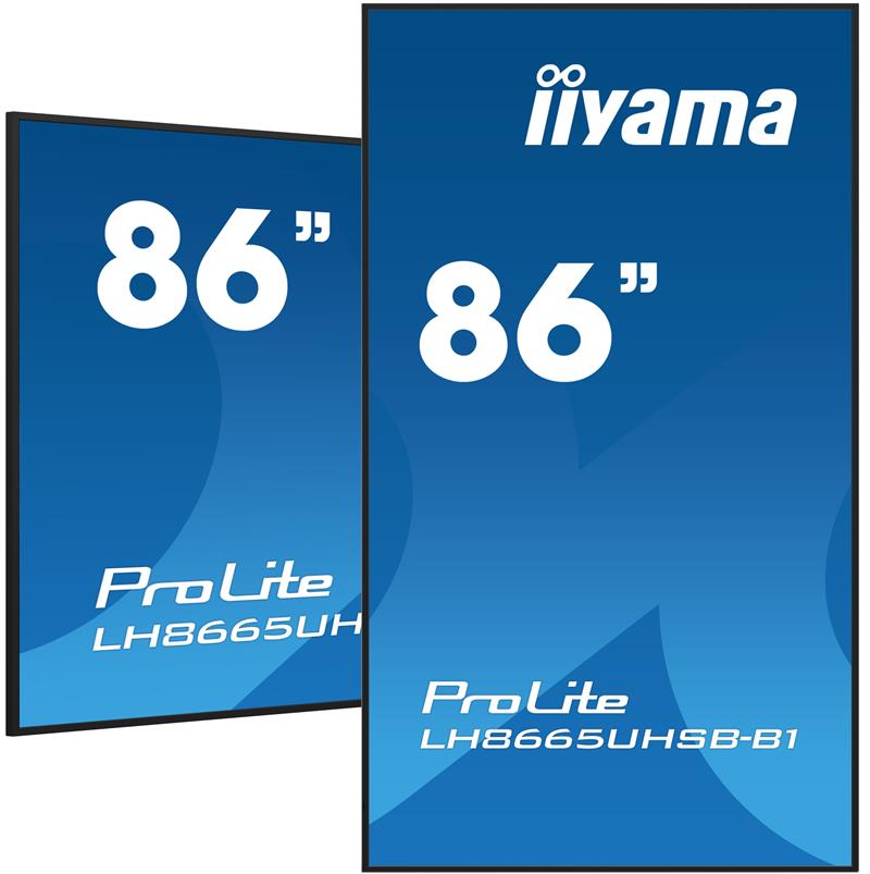 iiyama LH8665UHSB-B1 beeldkrant Kiosk-ontwerp 2,18 m (86"") LED Wifi 800 cd/m² 4K Ultra HD Zwart Type processor Android 11 24/7