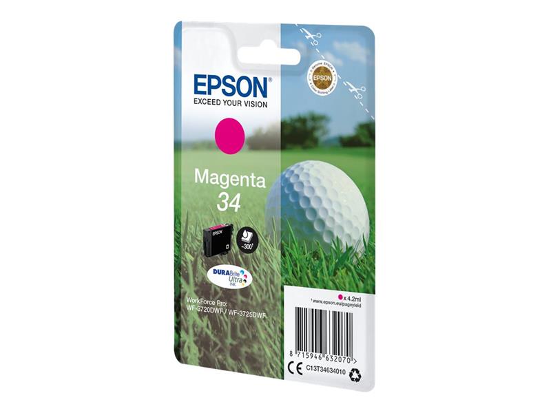 Epson Golf ball Singlepack Magenta 34 DURABrite Ultra Ink