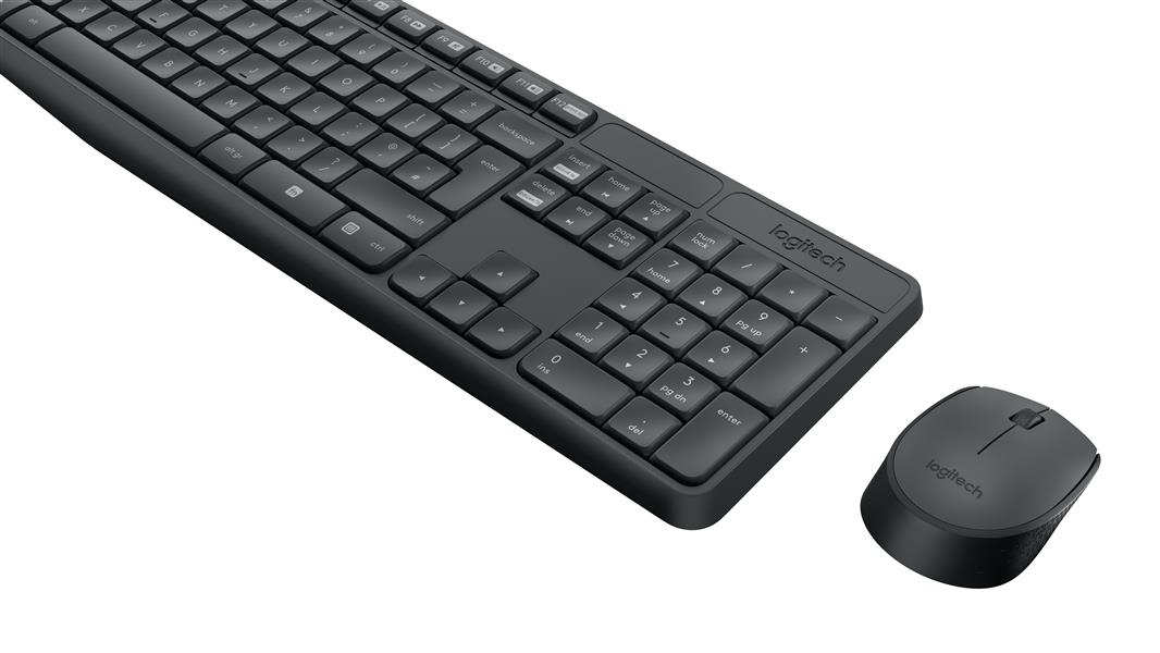 Logitech MK235 toetsenbord Inclusief muis USB AZERTY Frans Grijs