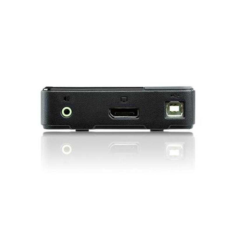 Aten 2-poorts USB DisplayPort/Audio KVM-switch (4K-ondersteuning en kabels inbegrepen)