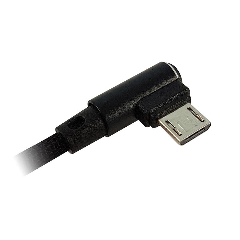 LC-Power LC-C-USB-MICRO-1M-2 USB A to Micro USB cable black angled 1m