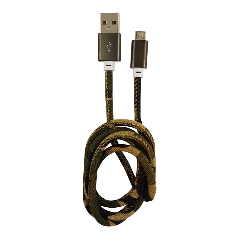 LC-Power LC-C-USB-MICRO-1M-5 USB A to Micro USB cable camouflage green 1m