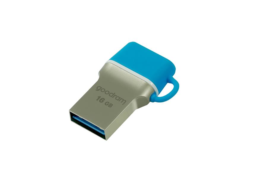 Goodram ODD3 USB flash drive 16 GB USB Type-A / USB Type-C 3.2 Gen 1 (3.1 Gen 1) Blauw, Zilver