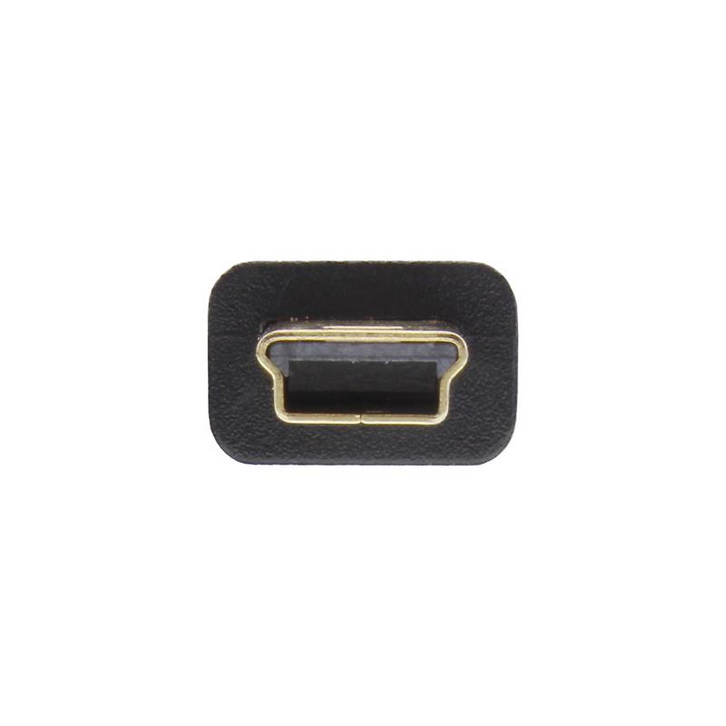 InLine USB 2 0 mini cable USB A male to mini-B male 5pin black gold 0 3m