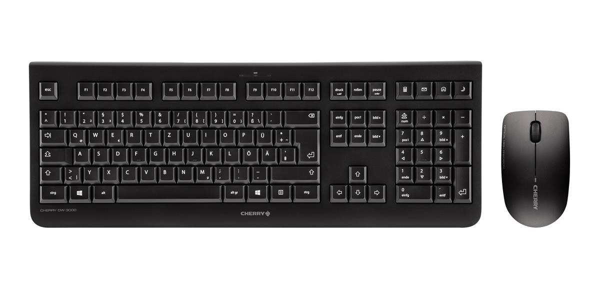 CHERRY DW 3000 toetsenbord RF Draadloos QWERTZ Duits Zwart