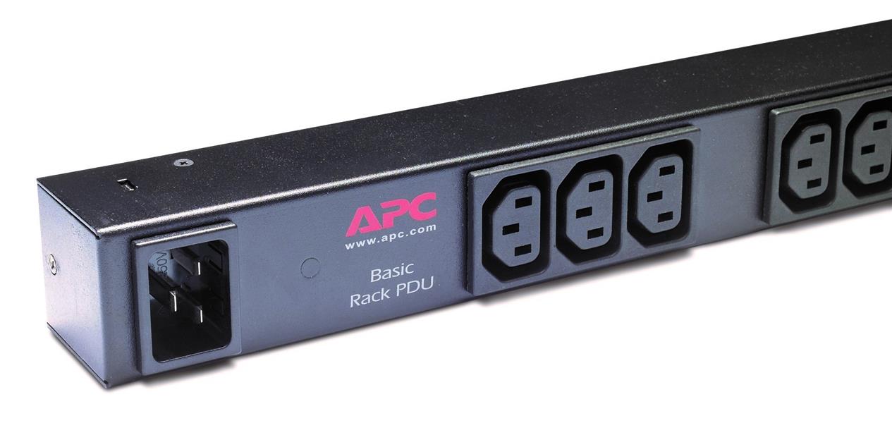 APC Rack PDU, Basic, ZeroU, 16A, 230V, (15x) C13, C20 stekker