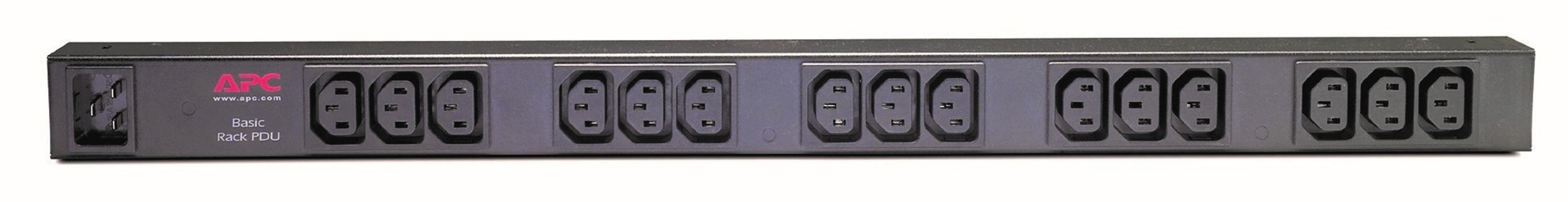 APC Rack PDU, Basic, ZeroU, 16A, 230V, (15x) C13, C20 stekker