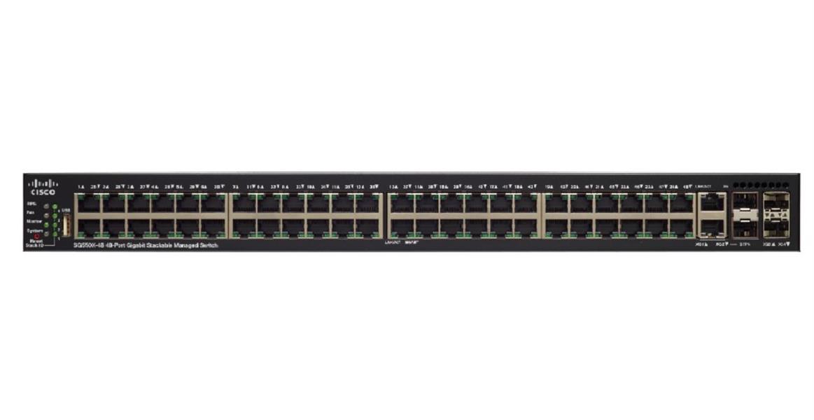 Cisco SG550X-48 Managed L3 Gigabit Ethernet (10/100/1000) 1U Zwart, Grijs