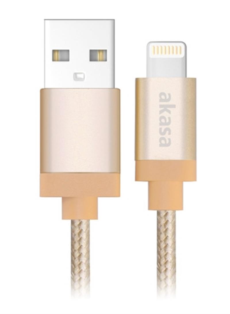 Akasa USB Sync Charge Cable iPod iPhone iPad USB A - Lightning 1m *USBM *LIGHTNINGM