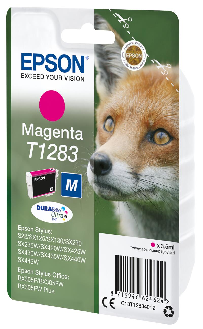 Epson Fox Singlepack Magenta T1283 DURABrite Ultra Ink