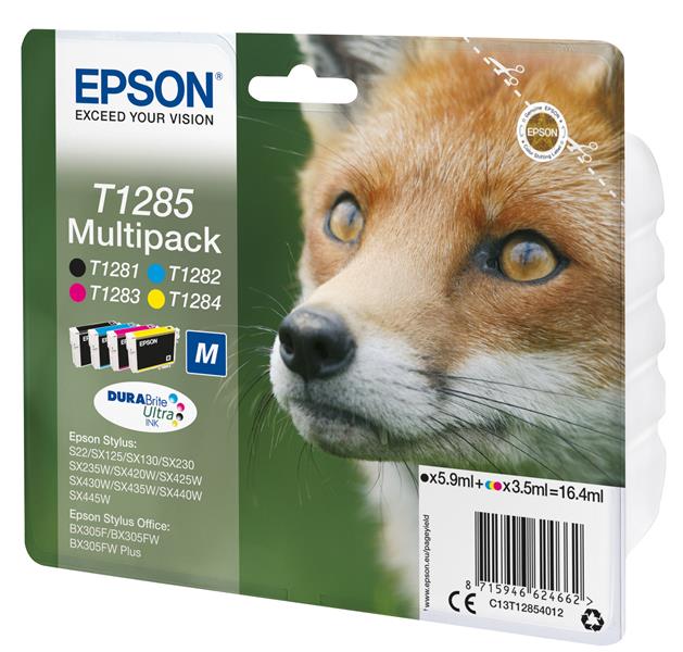 Epson Fox Multipack 4-kleur T1285 DURABrite Ultra Ink