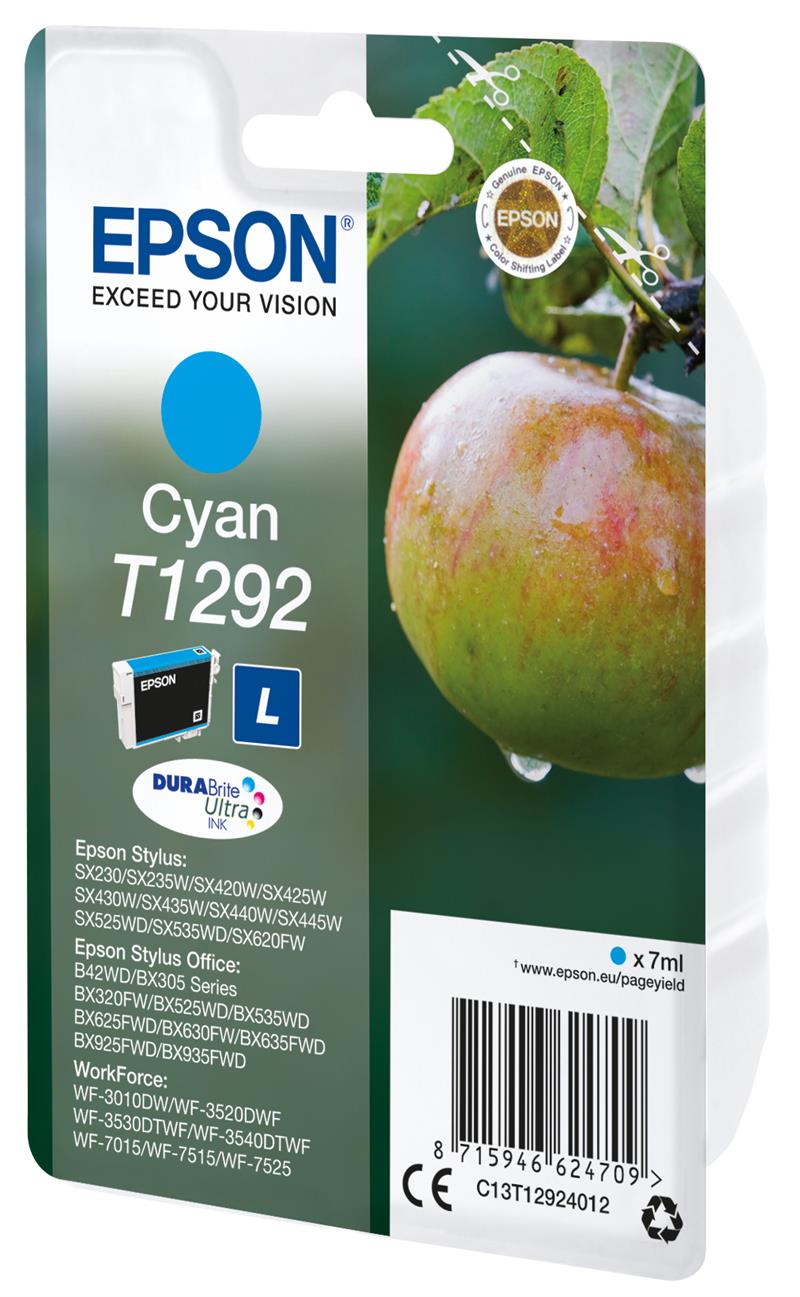 Epson Singlepack Cyan T1292 DURABrite Ultra Ink