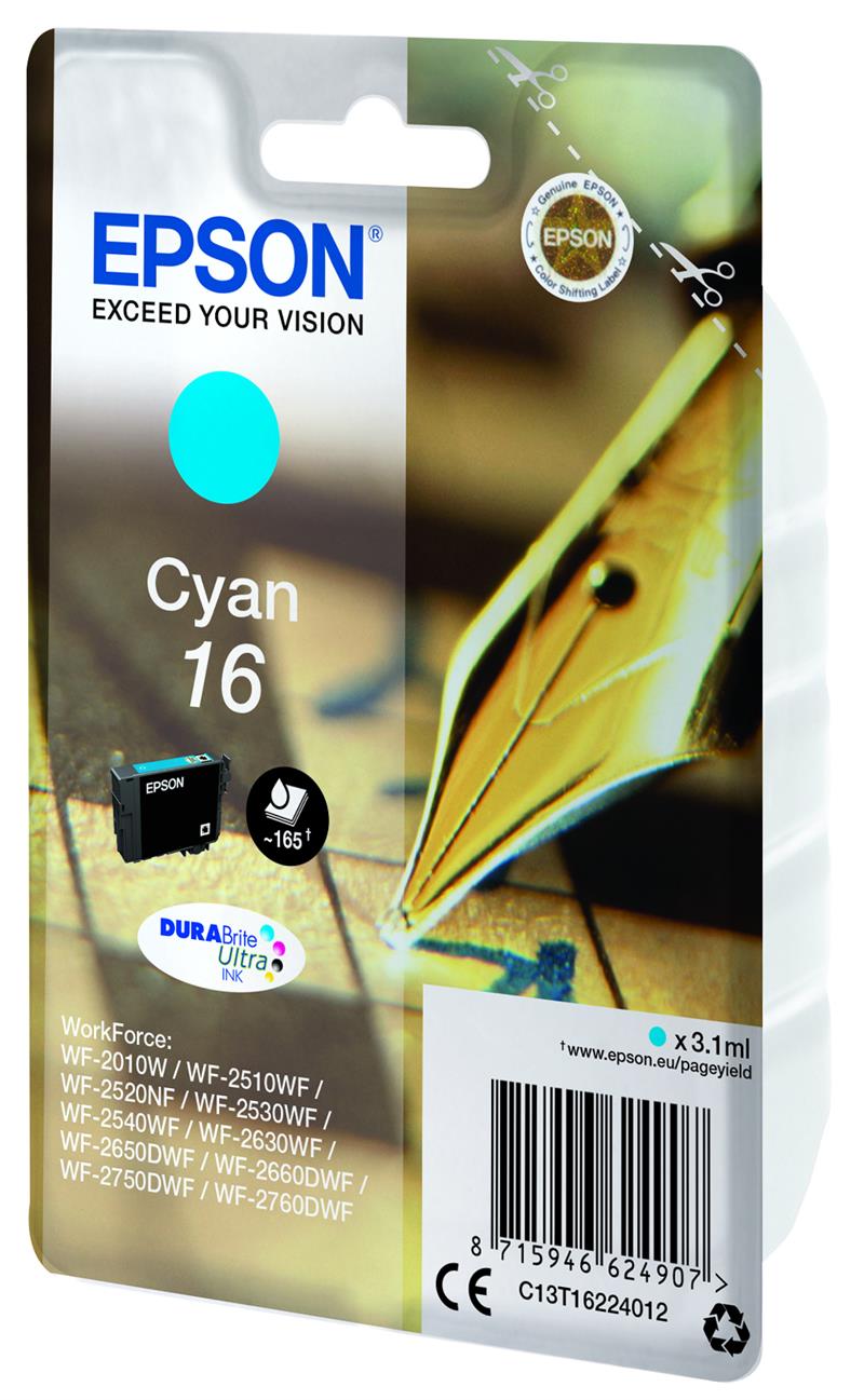 Epson Pen and crossword Singlepack Cyan 16 DURABrite Ultra Ink