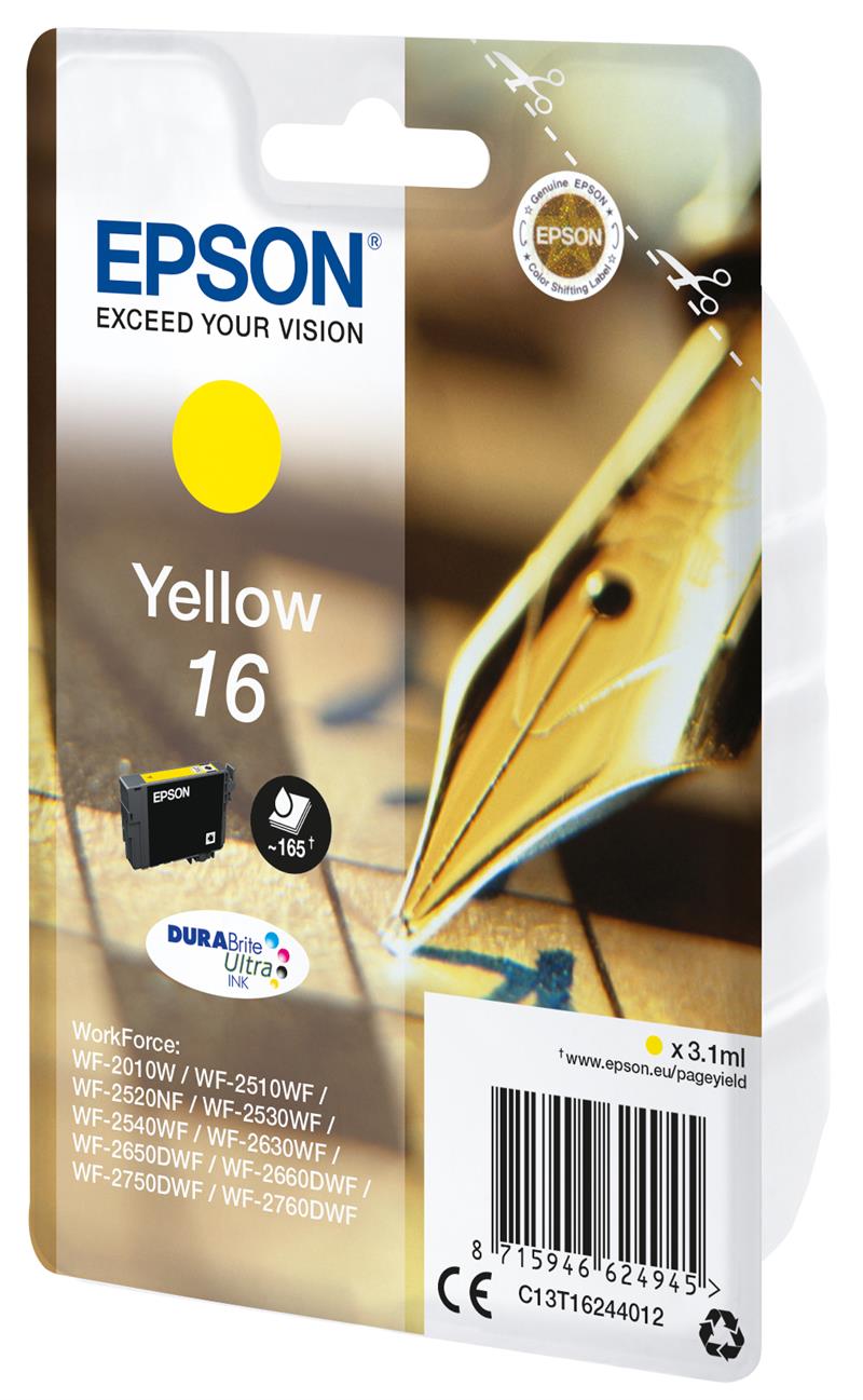 Epson Pen and crossword Singlepack Yellow 16 DURABrite Ultra Ink