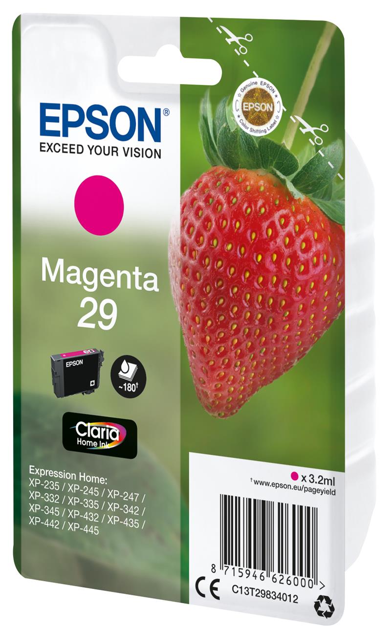 Epson Strawberry Singlepack Magenta 29 Claria Home Ink