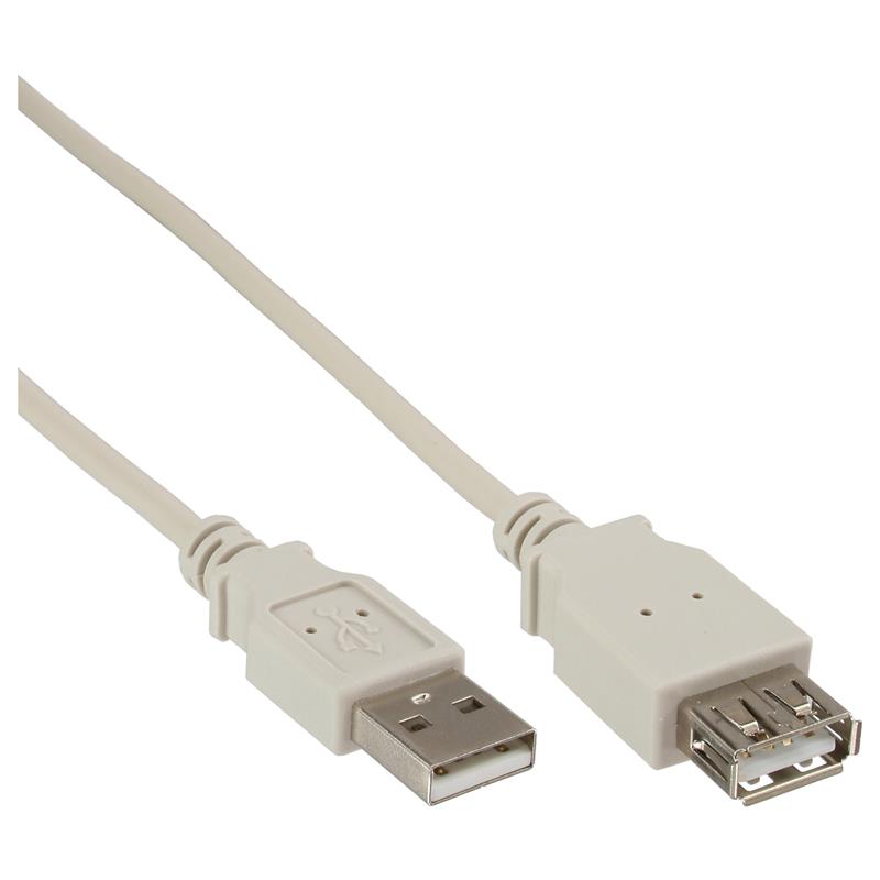 InLine USB 2 0 kabel beige A M V 1 8m