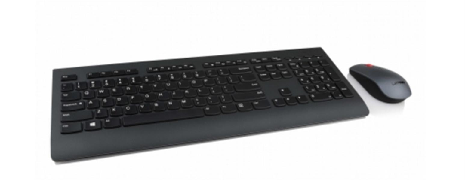 Lenovo 4X30H56800 toetsenbord RF Draadloos AZERTY Belgisch Inclusief muis Zwart