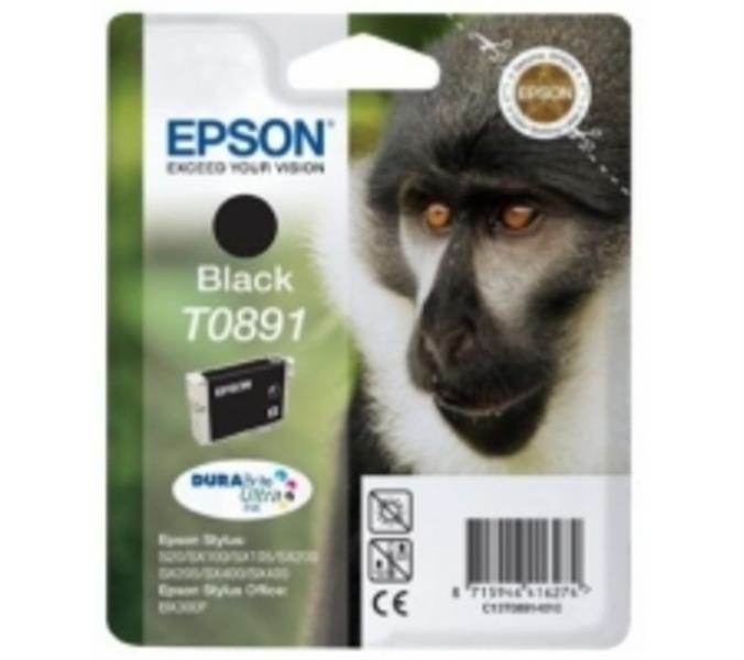 Epson Monkey Singlepack Black T0891 DURABrite Ultra Ink