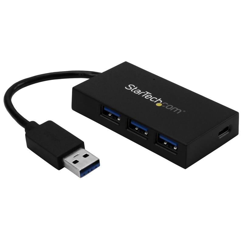 StarTech.com 4 Port USB 3.0 Hub - USB Type-A met 3x USB-A en 1x USB-C Poorten (SuperSpeed 5Gbps), USB Busvoeding, USB 3.1 Gen 1 Adapter Hub, Draagbare