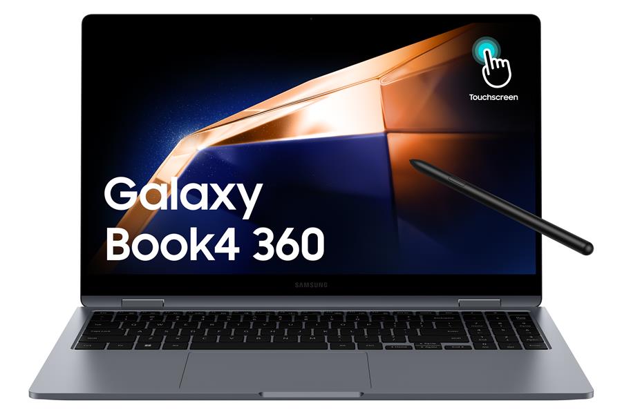 Samsung Galaxy Book4 360 Laptop 39,6 cm (15.6"") Touchscreen Full HD Intel Core 7 150U 16 GB LPDDR5x-SDRAM 512 GB SSD Wi-Fi 6E (802.11ax) Windows 11 H