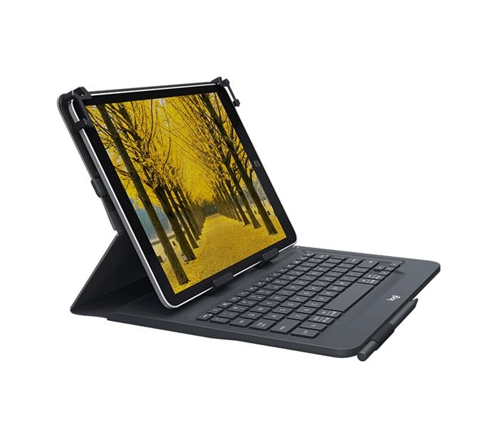 Logitech Universal Folio with integrated keyboard for 9-10 inch tablets Zwart Bluetooth QWERTZ Duits