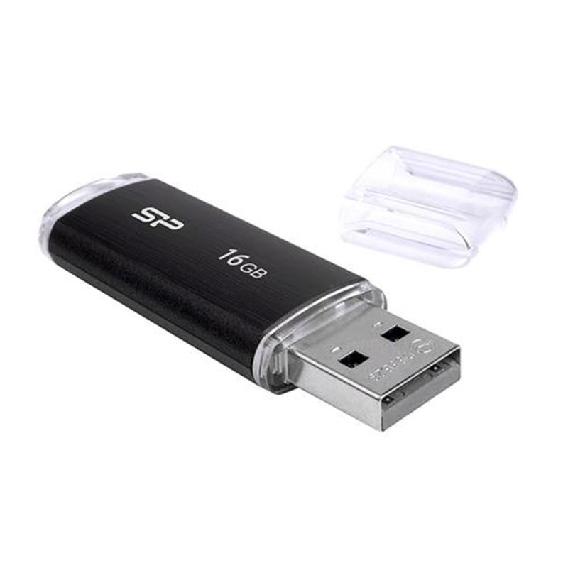 Silicon Power 16GB Ultima U02 USB 2.0 flashdrive Zwart